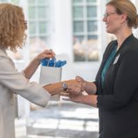 faculty happy to greet
